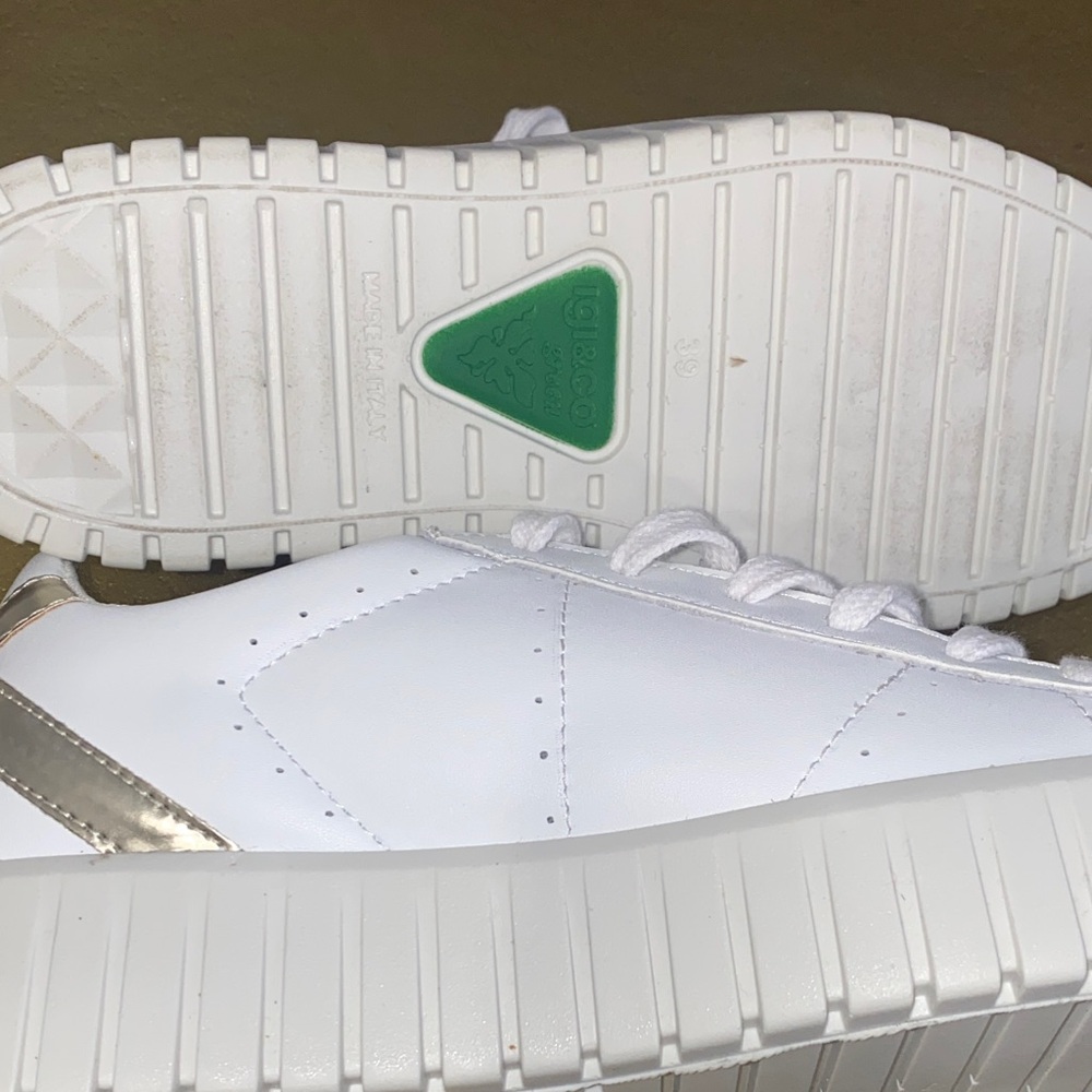 New! IGI & Co. - Italian White and Gold‎ Women's Sneakers Size 39 - Picture 5 of 5
